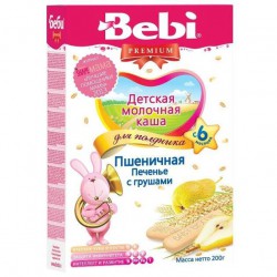 Каша молочная, Bebi (Беби) 200 г Для полдника пшеничная печенье груша с 6 мес