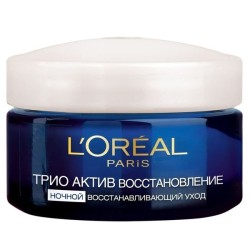 Уход для лица, L'Oreal (Лореаль) 50 мл Трио Актив ночной для нормальной и смешанной кожи