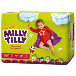 Подгузники, Milly Tilly (Милли Тилли) 4-9 кг №19 Миди 3 дневные