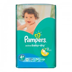 Подгузники, Pampers (Памперс) 9-20 кг р. 4+ №48 актив беби макси плюс